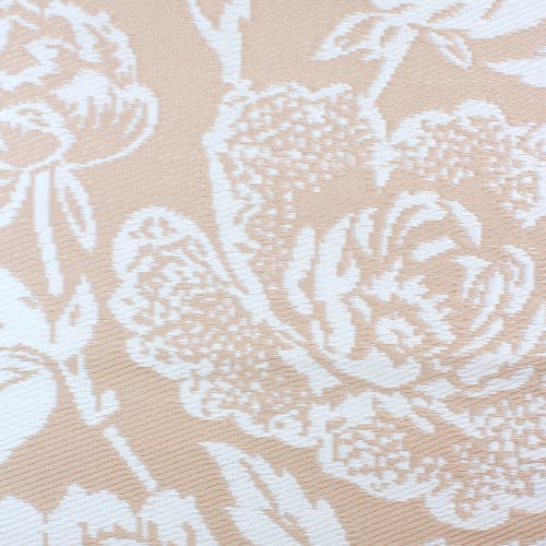 Northlight 4' X 6' Pink Beige And White Floral Rectangular Outdoor Area Rug In Neutral