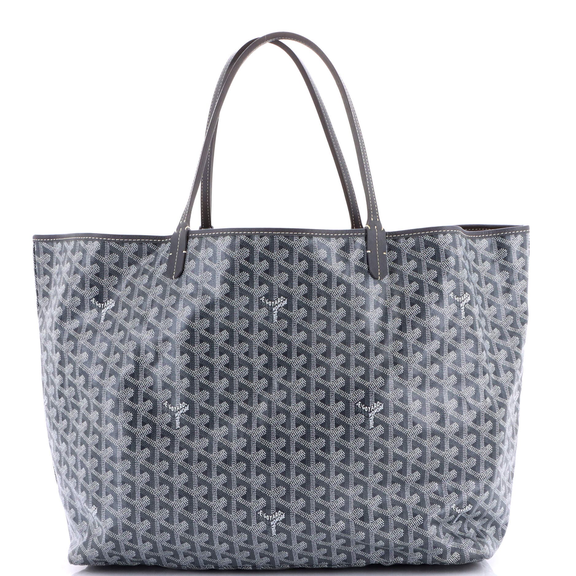 Pre-Owned Goyard Saint Louis Tote Coated Canvas GM, Main, color, Gray
