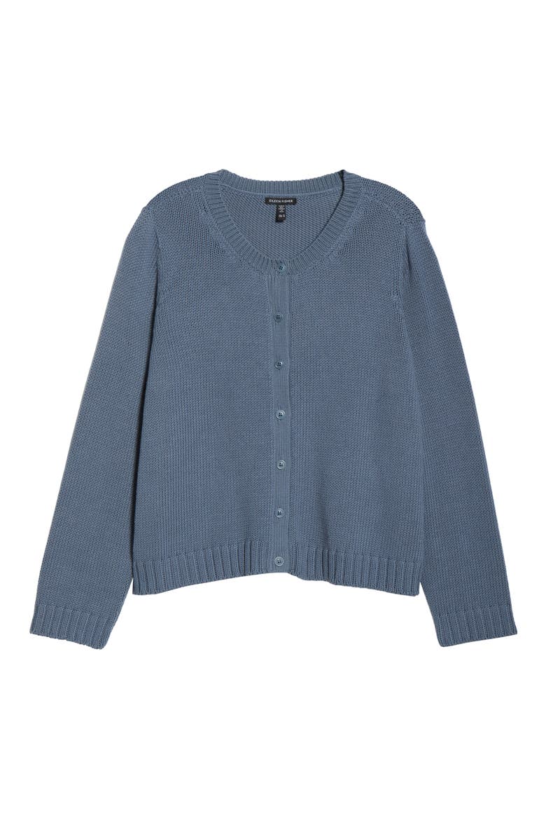 Organic Cotton Button Front Cardigan, Alternate, color, COLD SPRAY
