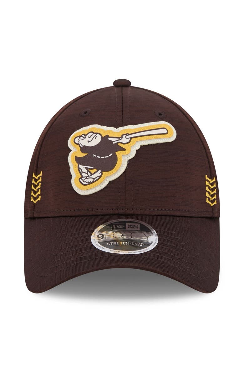 New Era Men's New Era  Brown San Diego Padres 2024 Clubhouse 9FORTY Adjustable Hat, Alternate, color, 