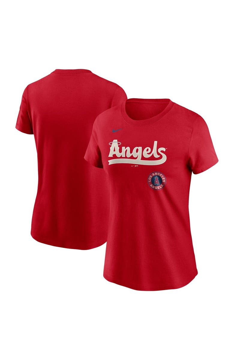 Nike Women's Nike  Red Los Angeles Angels City Connect Wordmark T-Shirt, Alternate, color, 