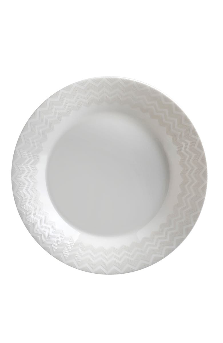 Missoni Home Tableware Soup Plates ZIG ZAG Set of 6 White diam. 8.5", Main, color, White