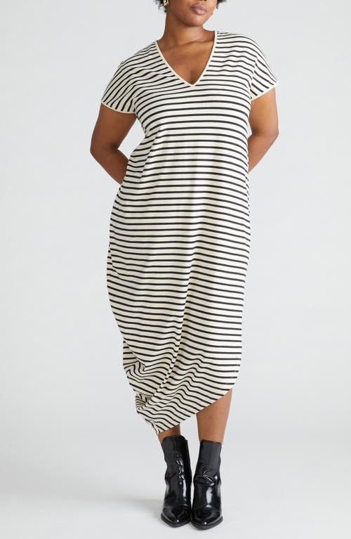 UNIVERSAL STANDARD UNIVERSAL STANDARD GENEVA ASYMMETRIC T-SHIRT DRESS