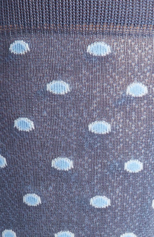 Edward Armah Shadowed Dots Tall Dress Socks In Cool Gray