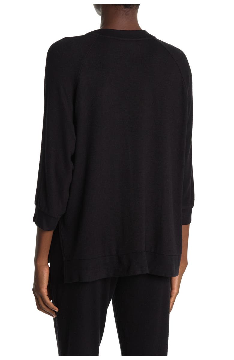 Donna Karan New York Soft Knit 3/4 Sleeve Lounge Top, Alternate, color,
