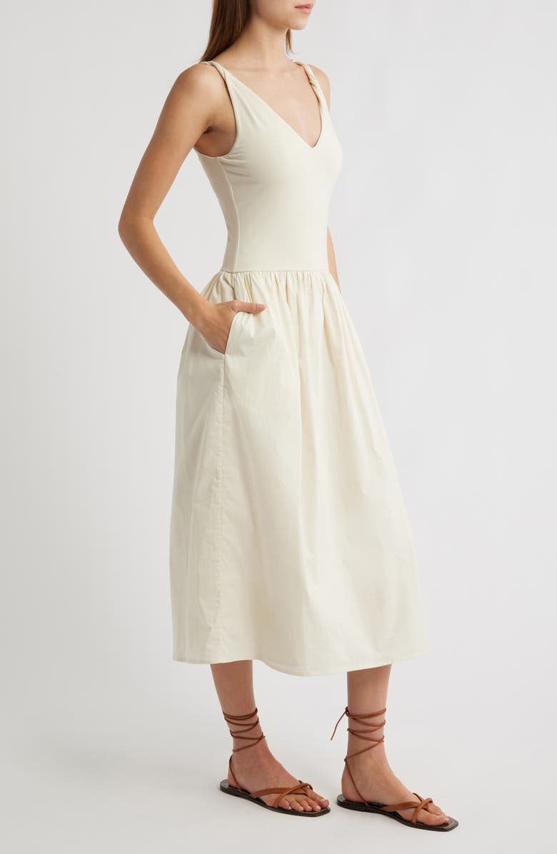 Rails Franca Twist Strap Sleeveless Midi Dress, Alternate, color, Ivory