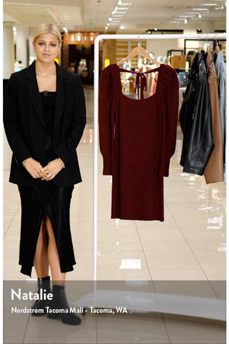 Ribbed Long Sleeve Sweater Dress video
