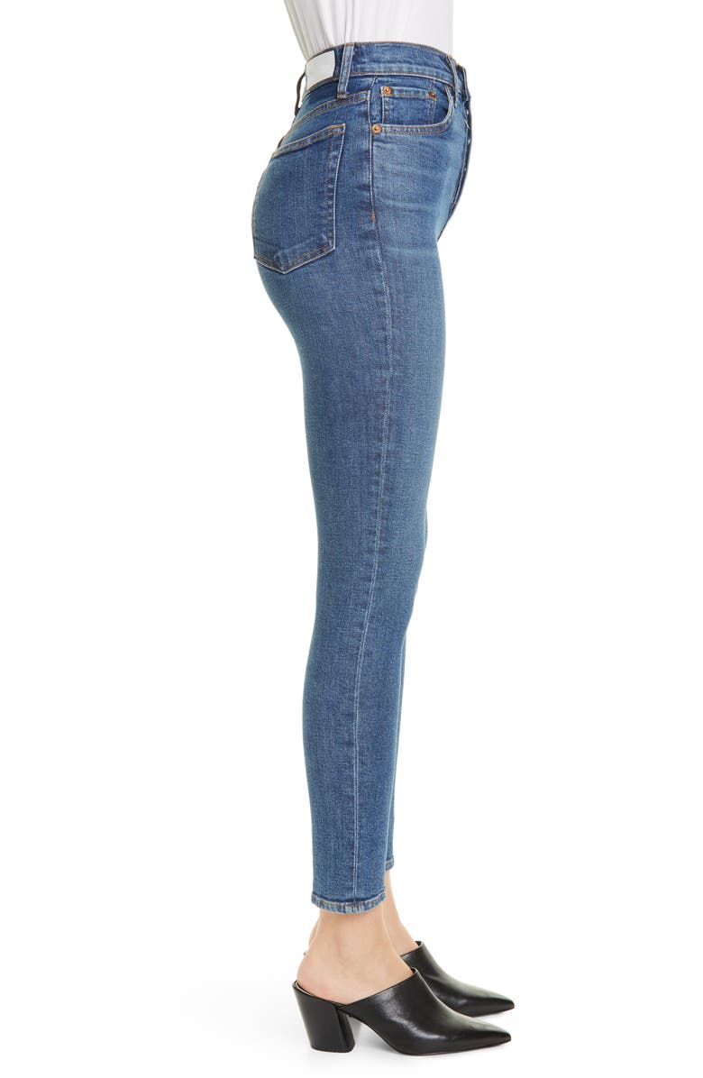 Re/Done Ultra High Rise Ankle Skinny Jeans, Alternate, color,