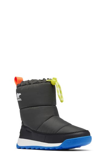 Sorel Kids' Whitney Ii Waterproof Snow Boot In Jet/black