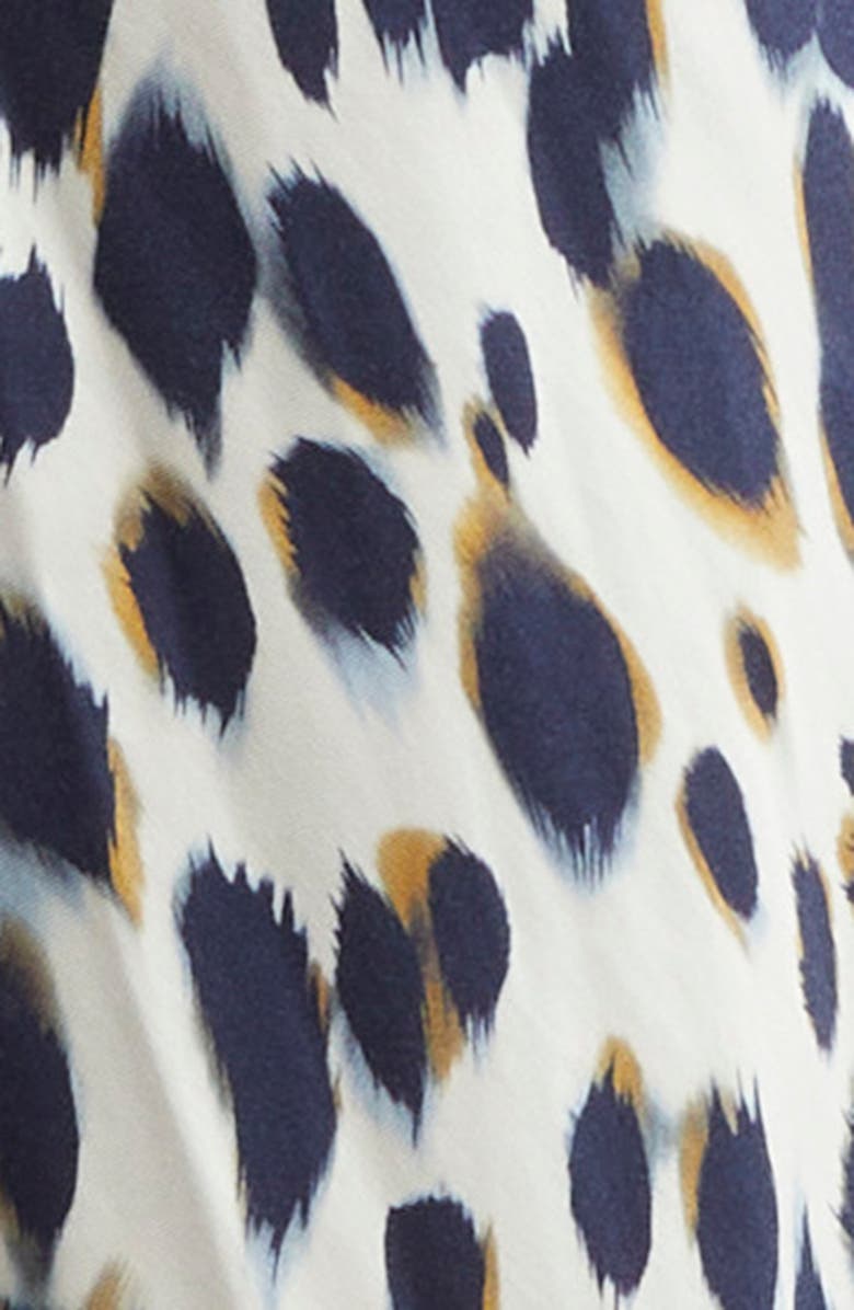 A.L.C. Rem Dot Print A-Line Dress, Alternate, color, Navylight