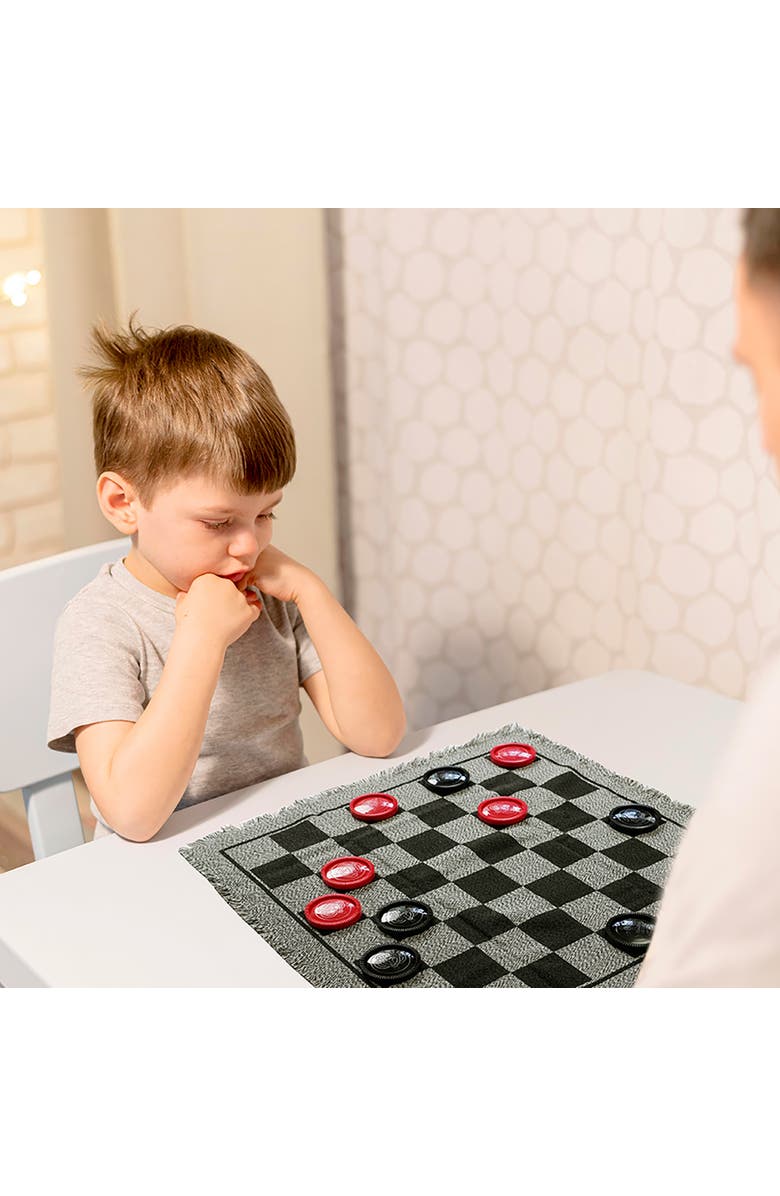 Trimate 3In1 Giant Checkers & Tic Tac Toe Jumbo, Age 4+, Alternate, color, Multicolored