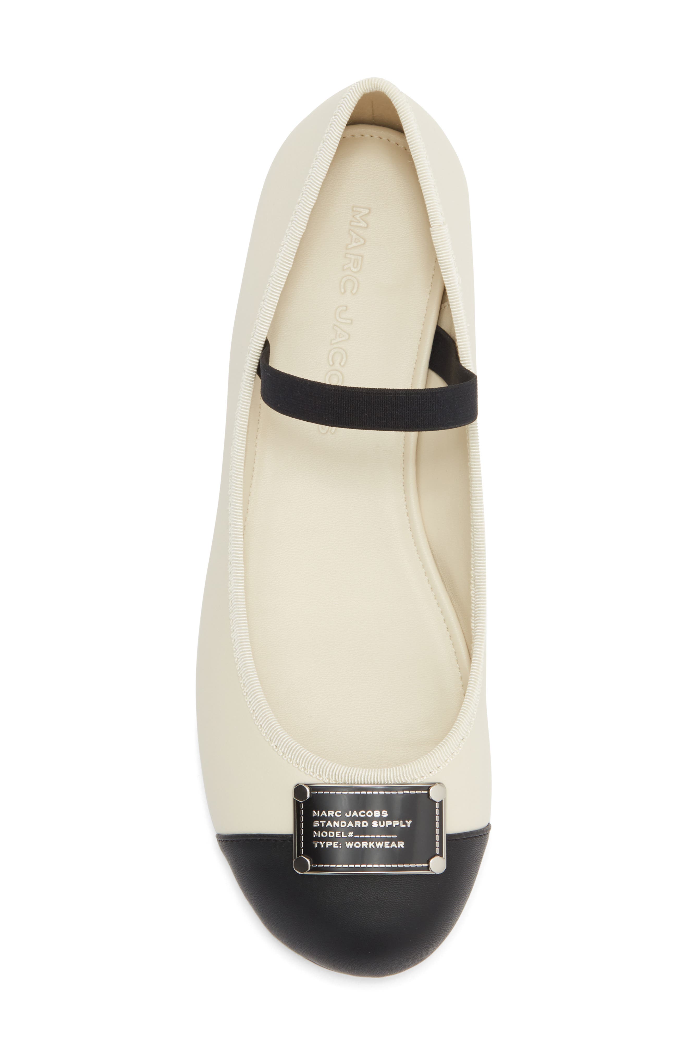 Marc Jacobs The Standard Supply Mary Jane Flat, Alternate, color, Marshmallow/Black