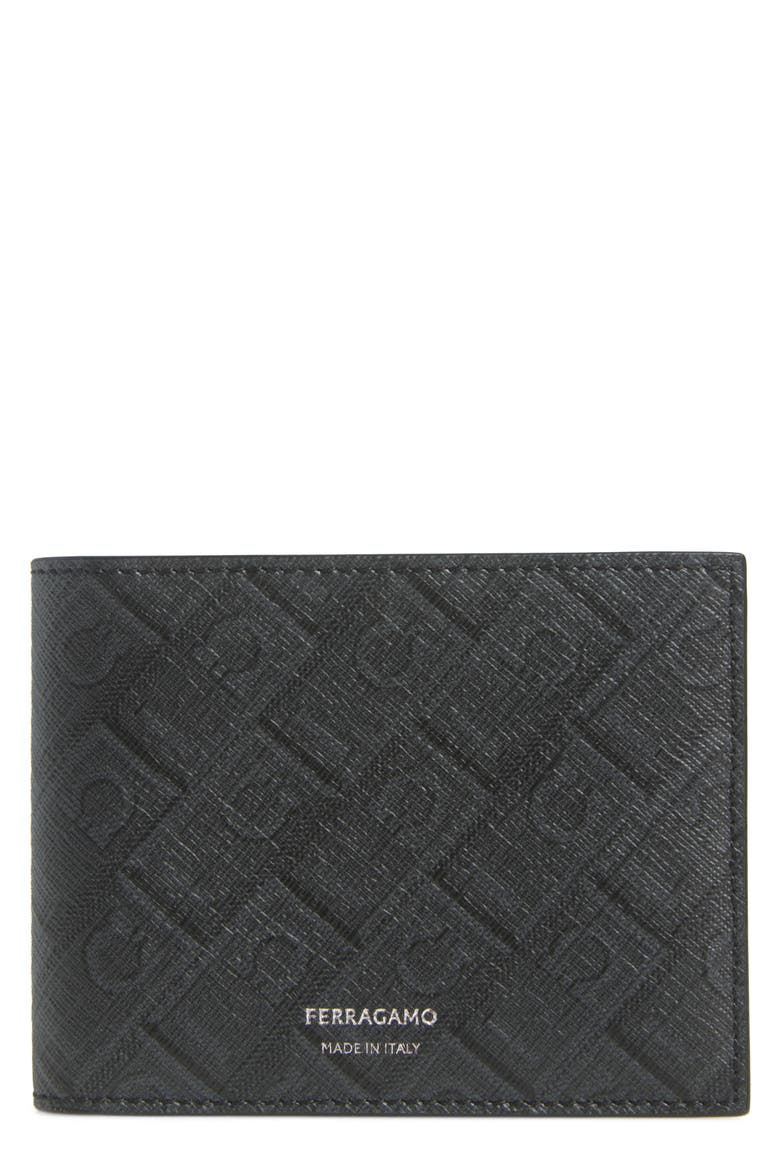 Monogram Coated Canvas Bifold Wallet, Main, color, NERO/ GRIGIO