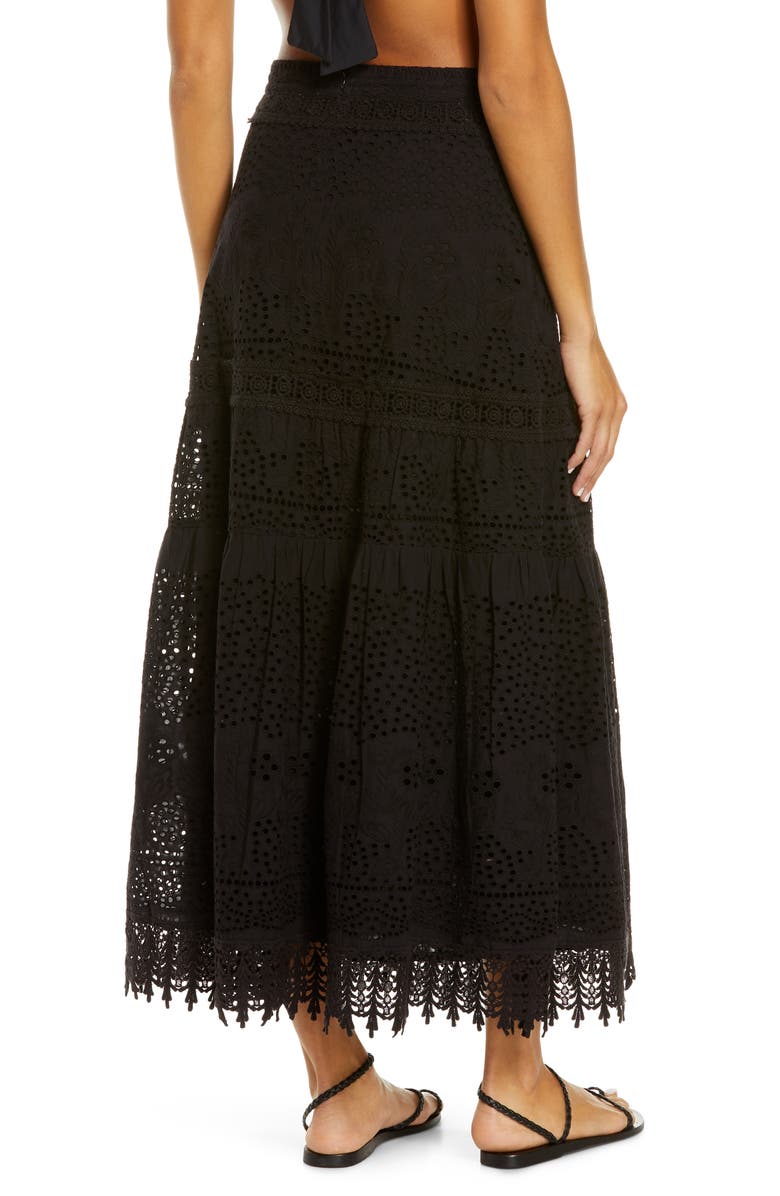 Melissa Odabash Alessia Eyelet Cover-Up Maxi Skirt, Alternate, color, 