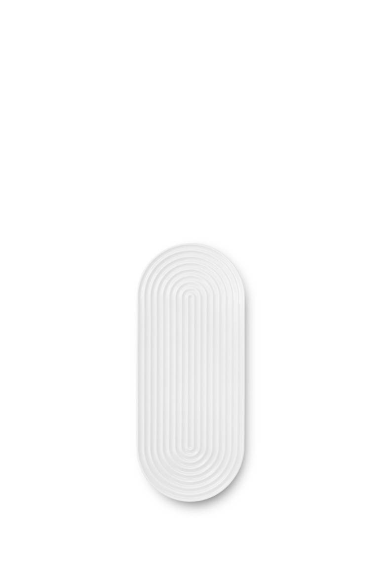 Lyngby Tura Small Oval Serving Dish, Alternate, color, White