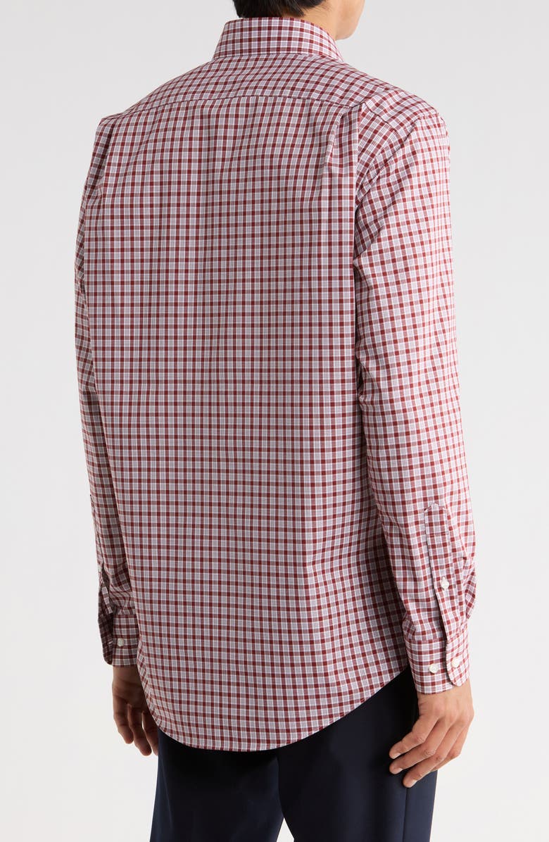 NORDSTROM RACK Plaid Silk Dress Shirt, Alternate, color, Red Soto Plaid