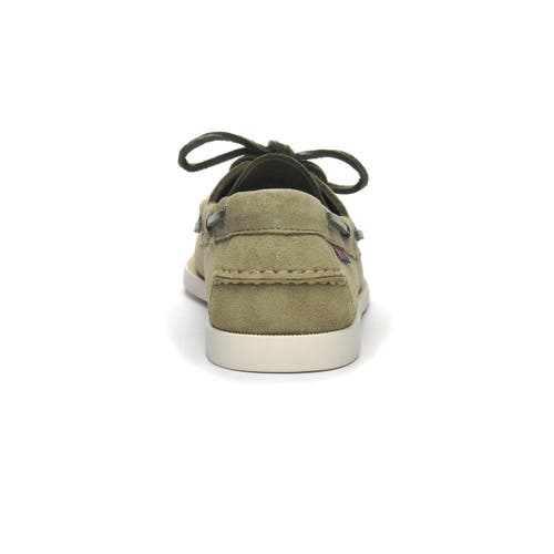 Sebago Portland Flesh Out Boat Shoes In Green