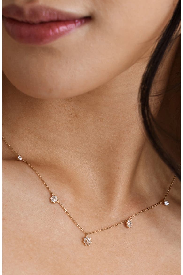 Flora Luxe Floating Necklace, Alternate, color, Gold Vermeil
