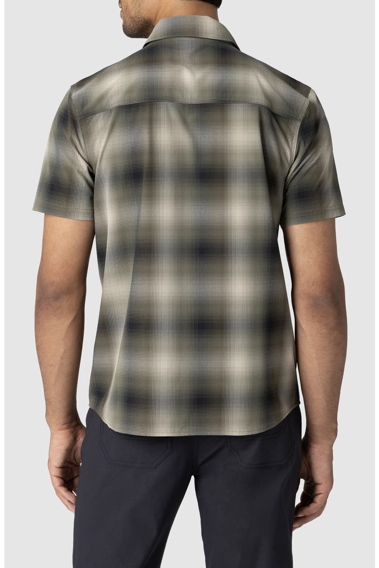 Astroman Short Sleeve Sun Shirt, Alternate, color, RANGER GREEN PLAID