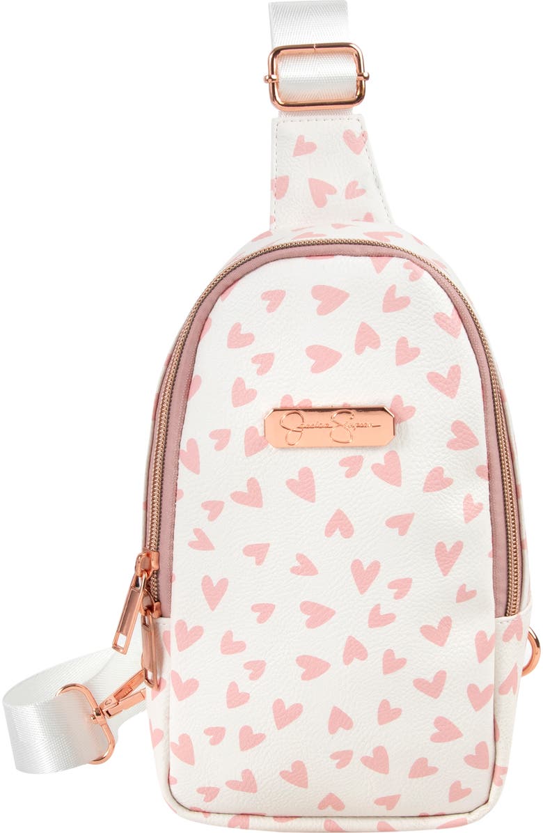 Jessica Simpson Kids' Heart Sling Crossbody Bag, Main, color,