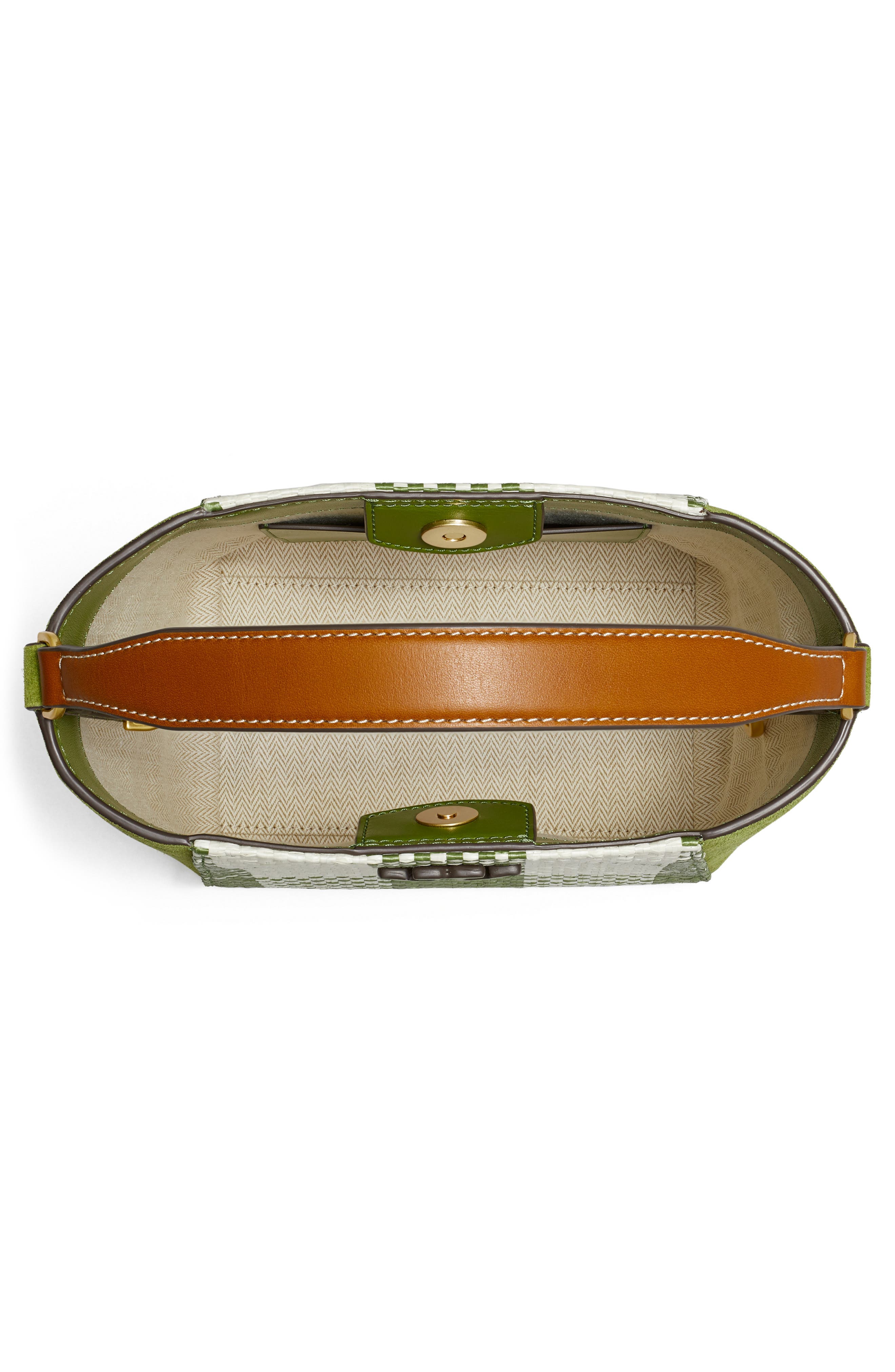 Tory Burch Small McGraw Gingham Bucket Bag, Alternate, color, 