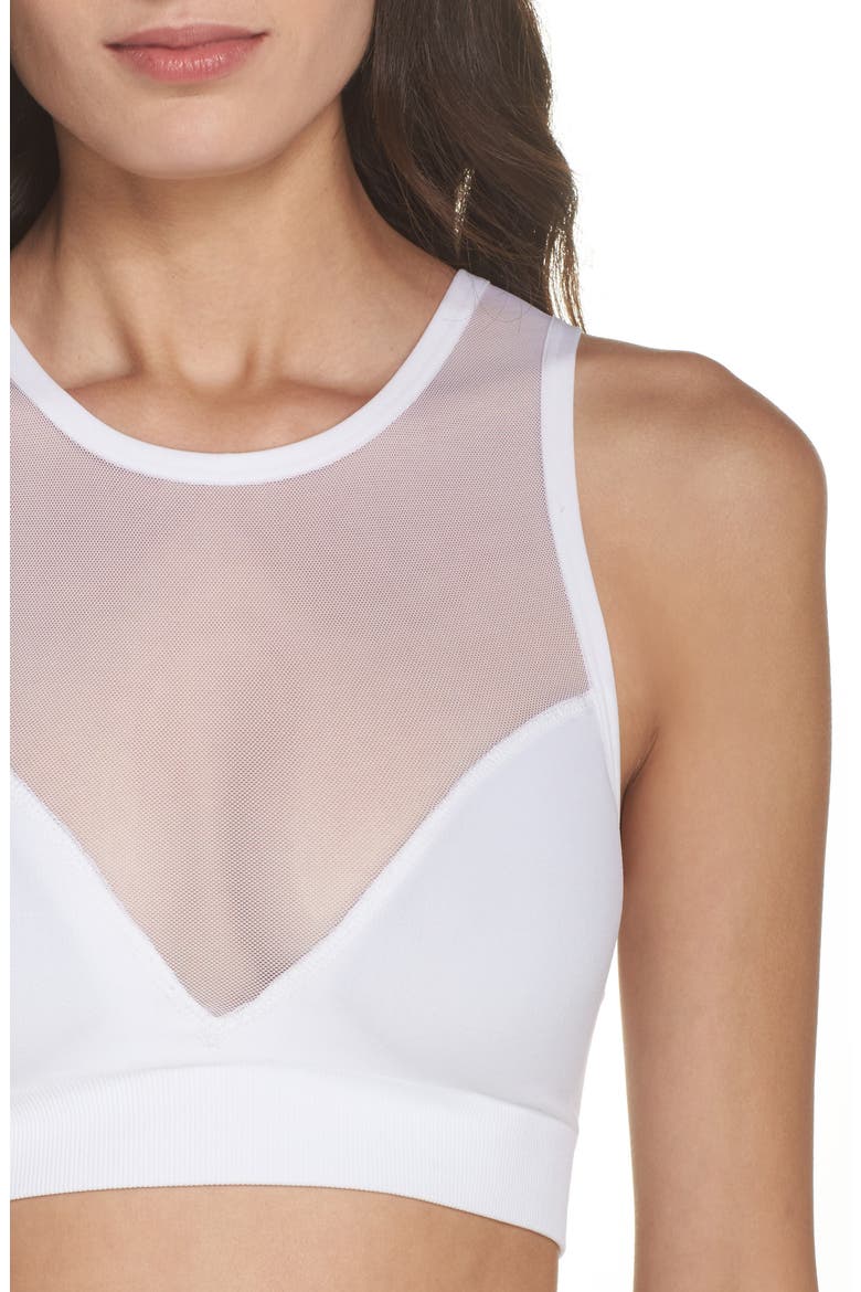In the Lead Sports Bra, Alternate, color, WHITE