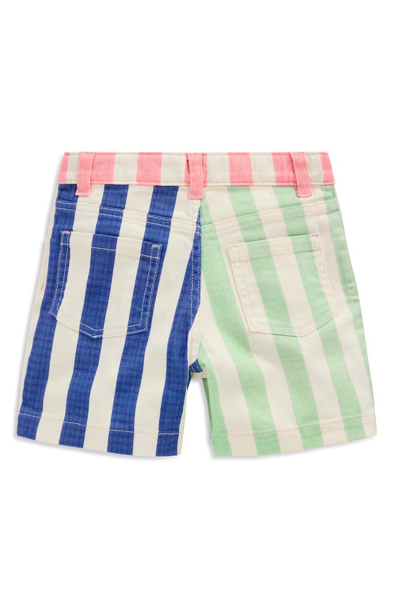 Mini Boden Kids' Stripe Denim Shorts, Alternate, color, Multi Hotch Potch Stripe