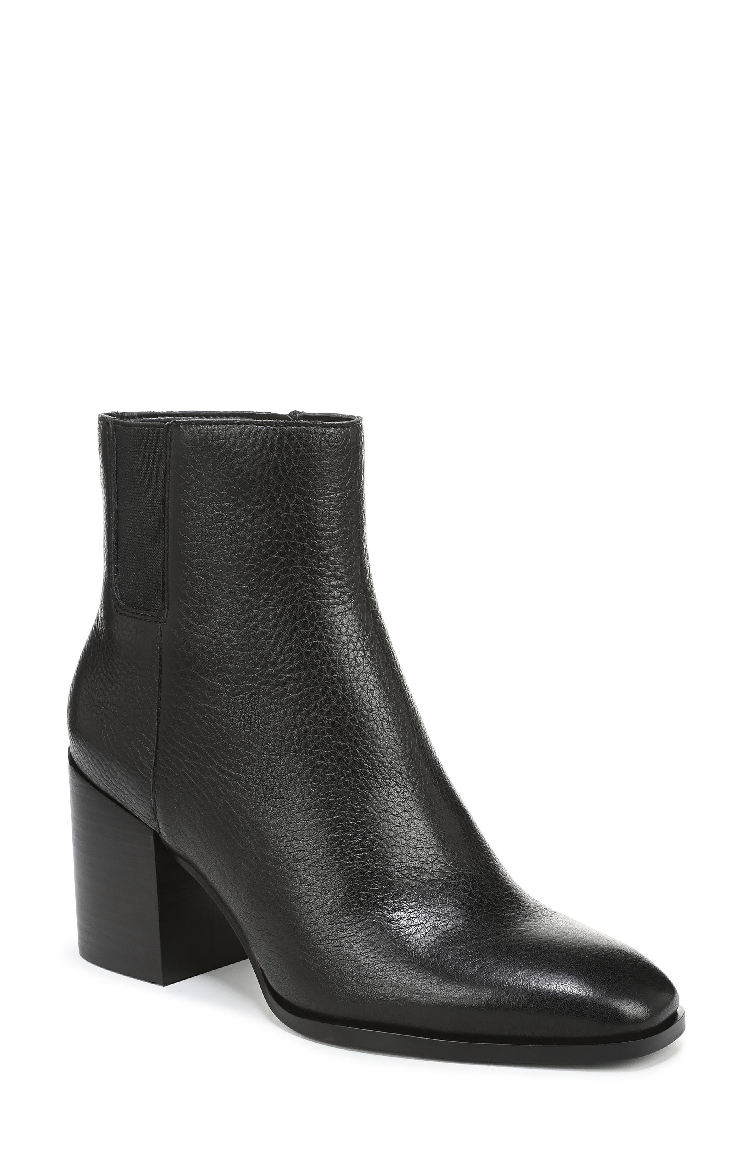 Vionic Vynn Plain Toe Bootie, Main, color, Black
