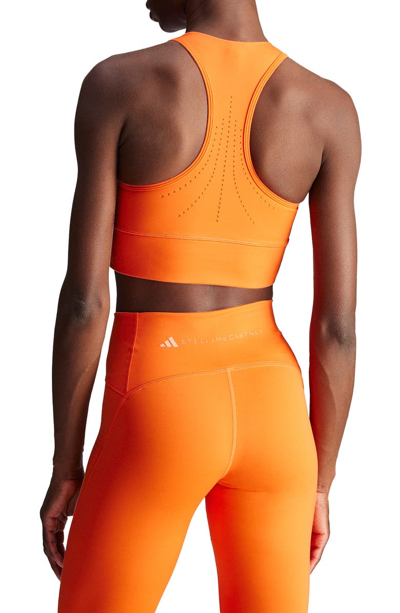 adidas by Stella McCartney TPR Sports Bra Tank, Alternate, color, Semi Impact Orange