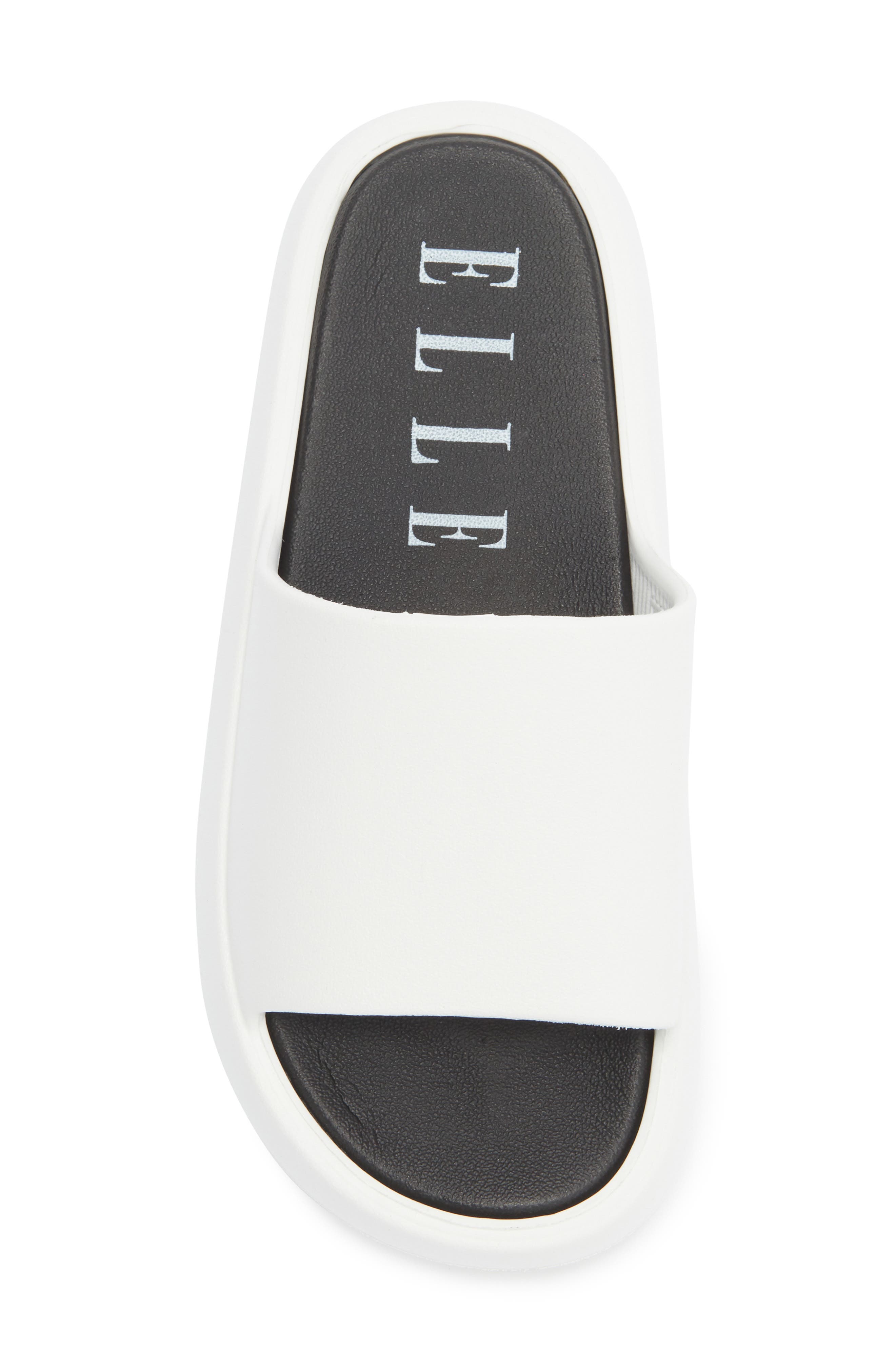 ELLE St. Tropez Platform Slide Sandal, Alternate, color, White