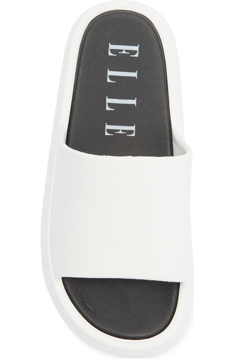 ELLE St. Tropez Platform Slide Sandal, Alternate, color, White