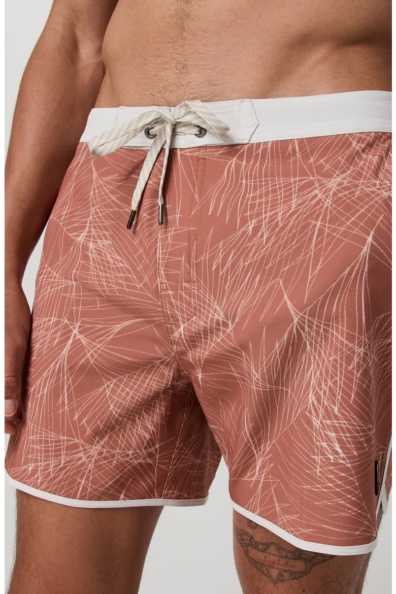 Cruise Swim Trunks, Alternate, color, VINTAGE RED PALM SHADOW