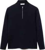 MANGO Quarter Zip Sweater