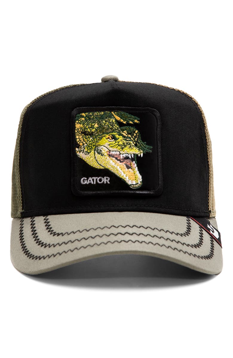 Goorin Bros. Gator Patch Trucker Hat, Alternate, color, Olive