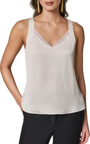 Donna Karan New York Chiffon Trim Shell Top