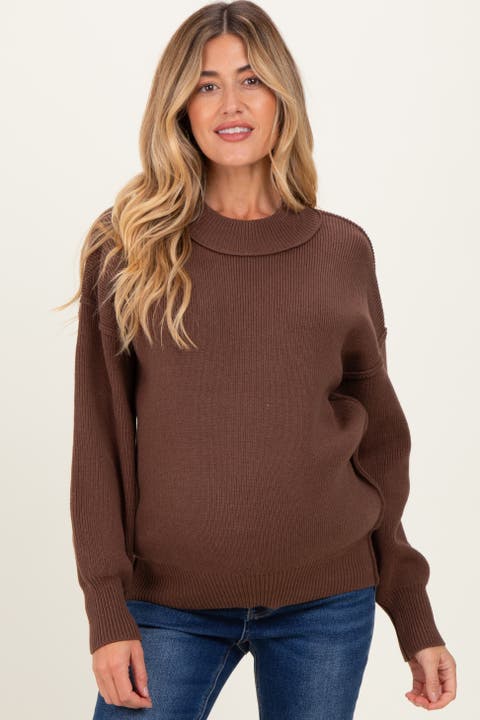 Wide Neck Drop Shoulder Sweater