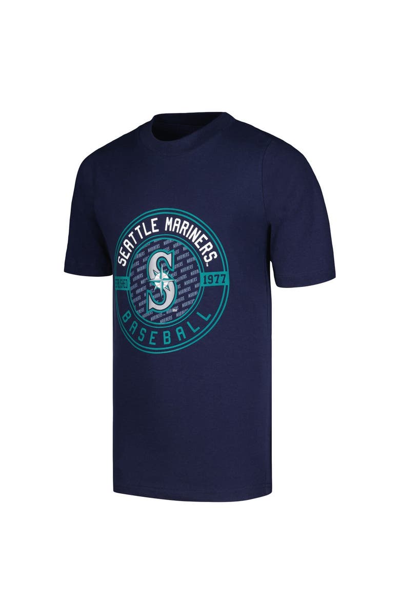 STITCHES Youth Stitches Navy/White Seattle Mariners T-Shirt Combo Set, Alternate, color,