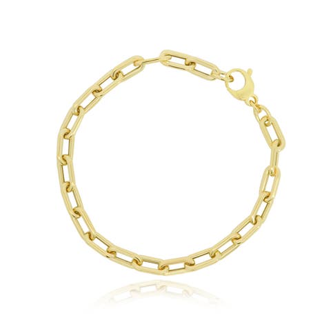 Rounded Rectangle Paperclip Bracelet