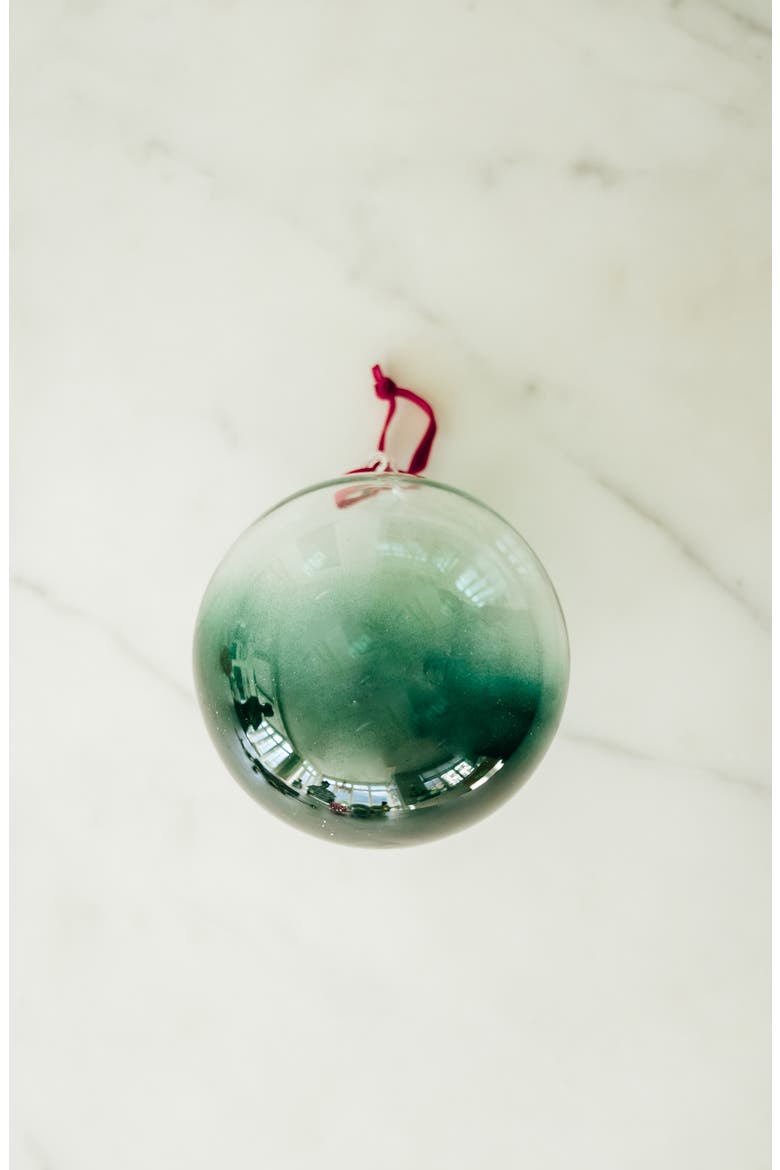 Ombré Glass Ornament, Main, color, GREEN PARK