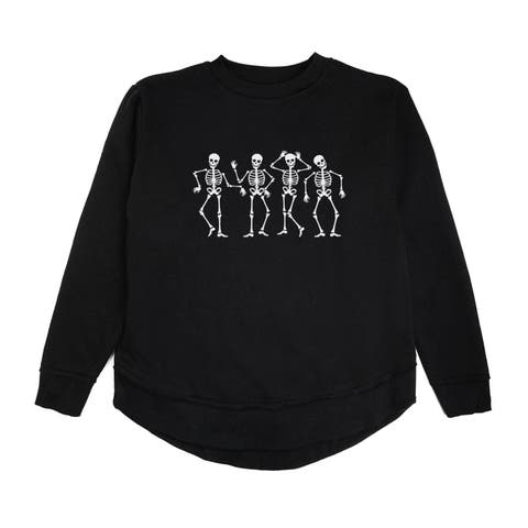 Glow In The Dark Silly Skelly Halloween Women's Sweatshirt