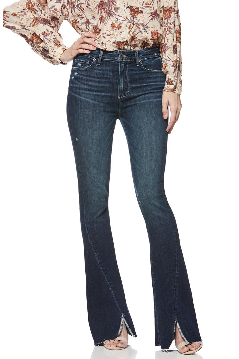 Lou Lou Transcend Vintage Twisted Seam High Waist Flare Jeans, Main, color, CASABELLA