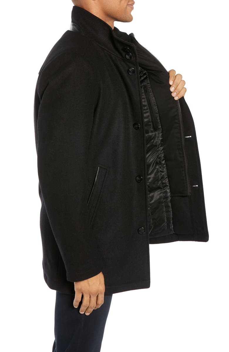 Vince Camuto Classic Wool Blend Car Coat with Inset Bib, Alternate, color,