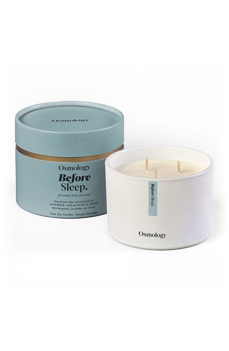 Osmology Before Sleep Scented Triple Wick Candle, Main, color, Blue