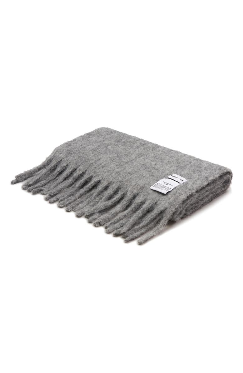 Arctic Fox & Co The Reykjavik Fringe Scarf, Alternate, color, Arctic Grey