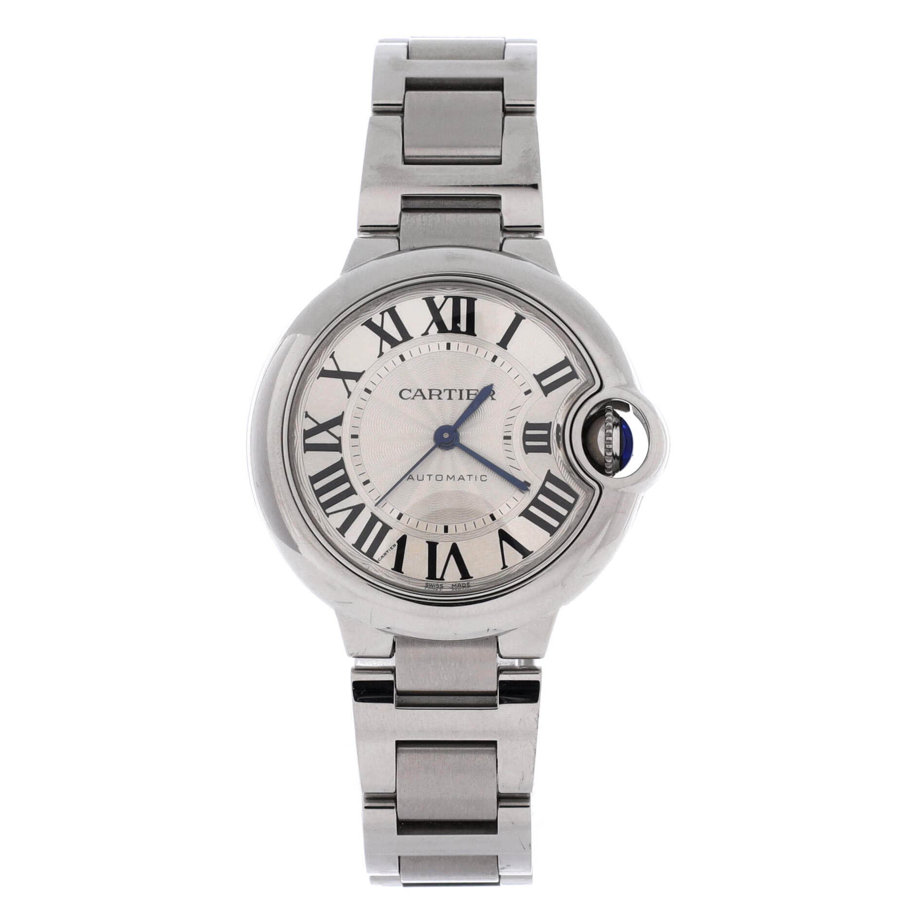 Ballon Bleu de Cartier Automatic Watch Stainless Steel 33, Main, color, Metallic Silver