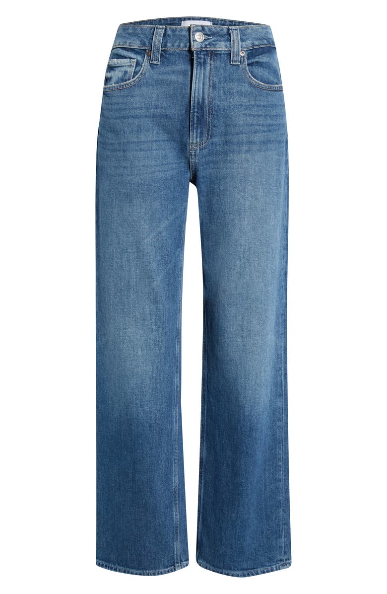 PAIGE Stevie High Waist Ankle Straight Leg Jeans, Main, color, Stoneview