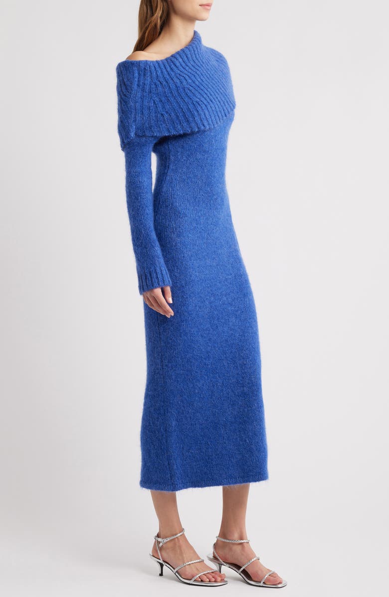 Cult Gaia Grayson One-Shoulder Long Sleeve Sweater Dress, Alternate, color, 