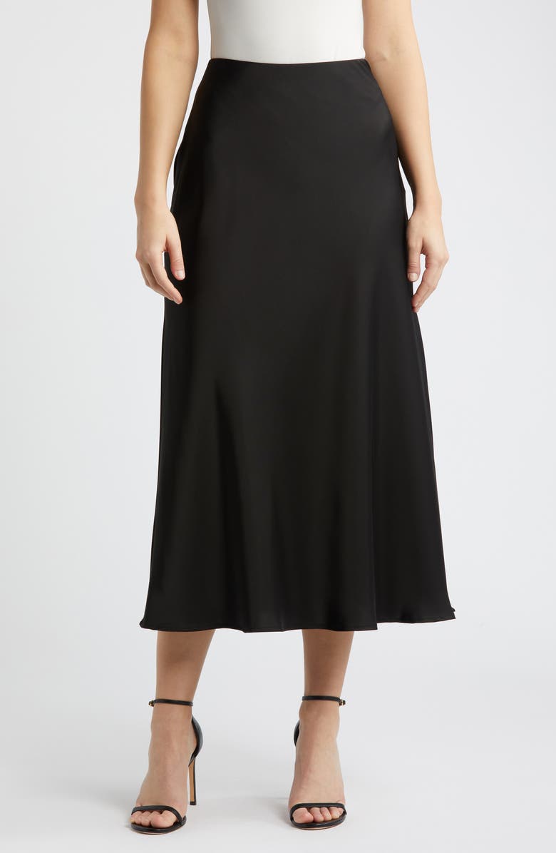 Tahari ASL Satin Maxi Skirt, Main, color, 