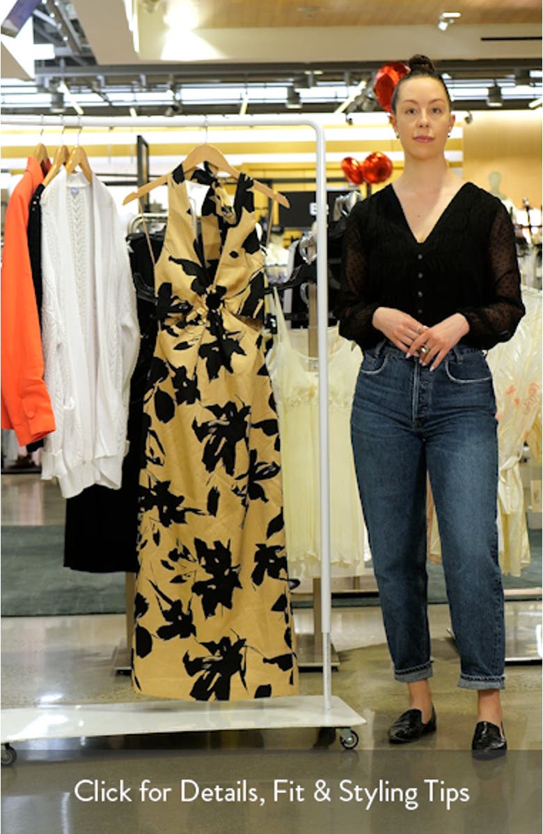 Floral Cutout O-Ring Maxi Dress, sales video thumbnail