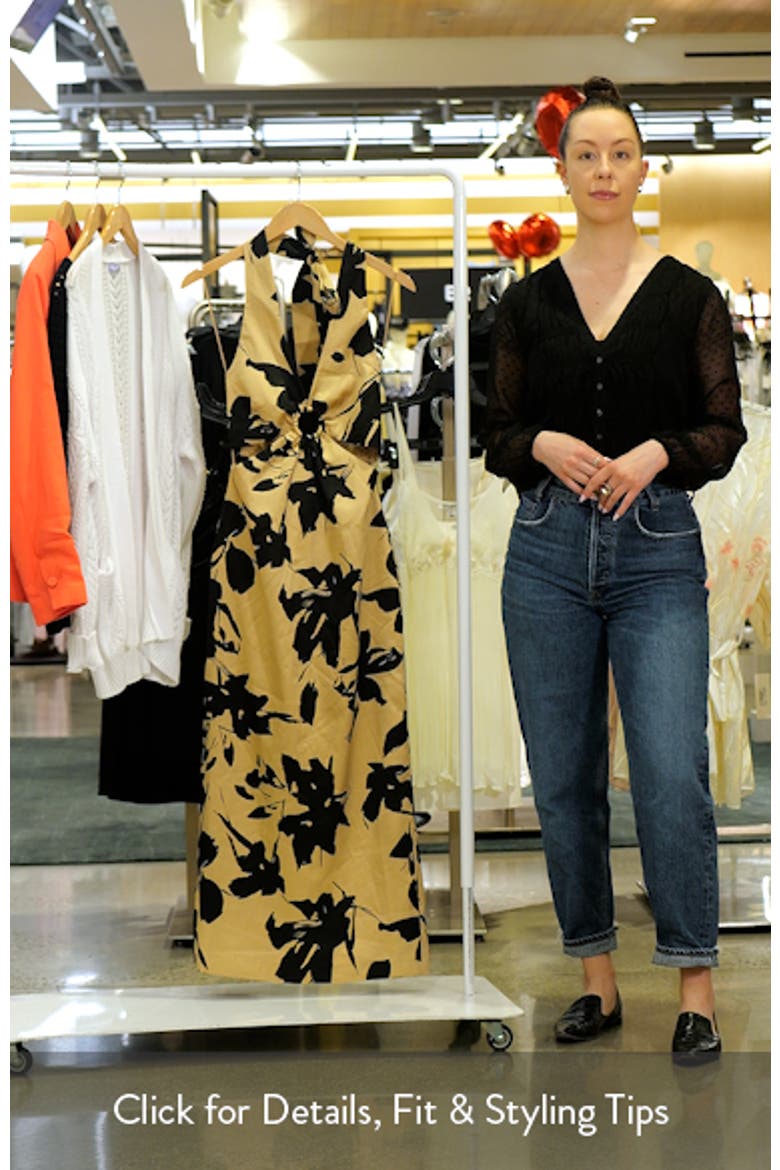 Floral Cutout O-Ring Maxi Dress video